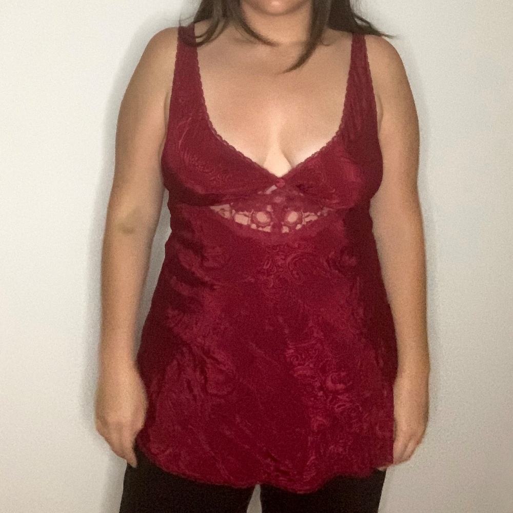 Deep Red Lingerie Top - Picture 9 of 9